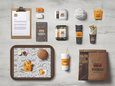 Sandwich House Packaging Design branding design identity logo packaging design typography