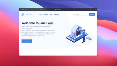 LinkExec Web Design app branding design graphic design interface logo ui ux vector