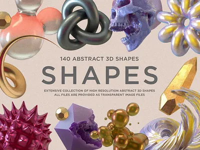 Shapes: 140 Abstract 3D Shapes 3d abstract adobe photoshop art background design graphic graphic design graphics illustration logo photoshop shape shapes ui user interface ux web design web development website