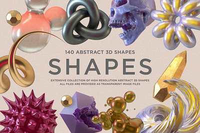 Shapes: 140 Abstract 3D Shapes 3d abstract adobe photoshop art background design graphic graphic design graphics illustration logo photoshop shape shapes ui user interface ux web design web development website