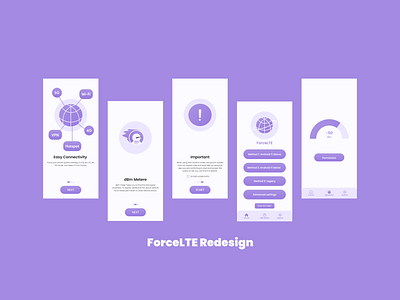 ForceLTE App Redesign app clean ui design logo minimal minimalist redesign ui userexperince userinterface ux