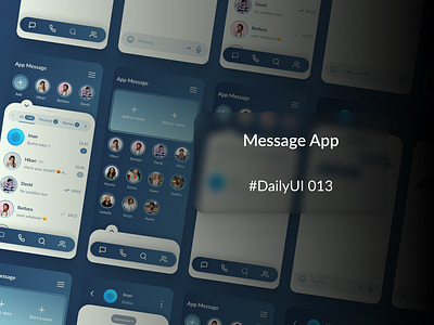 DailyUI - 013 (Message App) amateur app desing challenge daily ui dailyui design figma message message app mobile design telegram ui ui design ui ux uiux ux ux design web design whatsapp