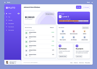 Dashboard dashboard financial payments ux