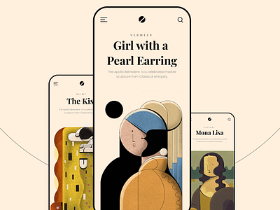 Illustration Museum app showcase ui app beautidul branding clean dark design illustration logo minimal mobile mobile ui museum new old saturn ui ux vector vintage white
