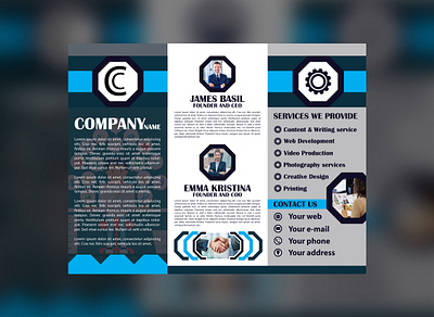 Tri-fold brochure sample brand identity branding brochure company profile corporate pack flyer fold graphic design print ready printing professional tri tri fold tri fold brochure