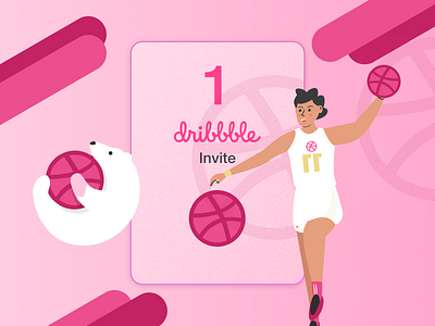 Dribbble invitation 3d app branding design dribbble invitation illustration inivite logo typography ui ux vector
