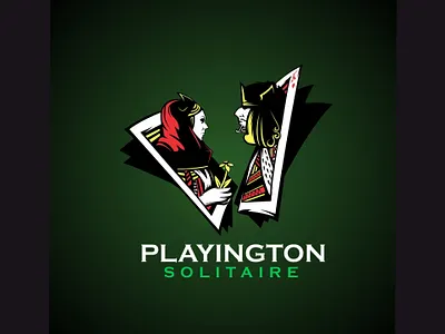 olayington solitaire logo 3d animation branding cards casino character design graphic design icon illustration illustrator king logo motion graphics playing card queen solitaire ui ux vector