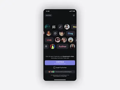 Paywall animation figma paywall principle tiktok