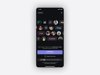 Paywall animation figma paywall principle tiktok