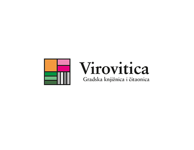 Virovitica Library Logo books branding croatia design graphic design library logo logo design minimal