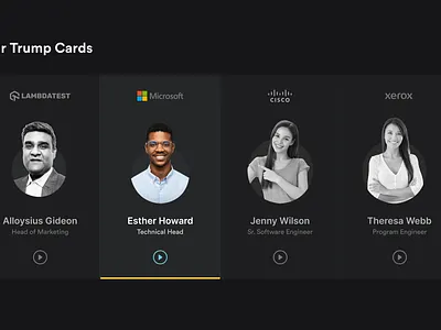 Video Section branding design ui