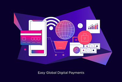 Easy Global Digital Payments design graphic design illustration