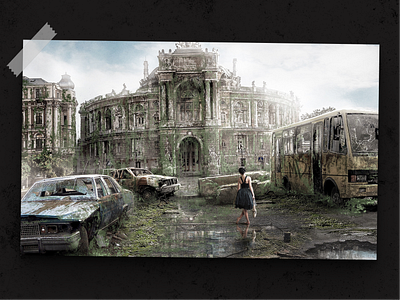 Post–apocalyptic Odesa Illustration art artist conceptart digitalart environment fanart gameart gamedev illustration last of us odessa photoshop procreate the last of us the last of us 2 wacom