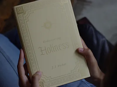 Rediscovering Holiness border burst christian church classic creme cross design foil golden holiness icon illustration light