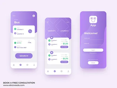 Transportation Tracking App UI/UX Design - eBizneeds android app design android app development app designer app designers app designers australia app developer app developers design illustration