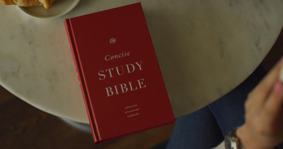 ESV Concise Study Bible bible branding christian church classic design minimal red reference simple study