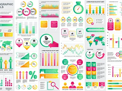 Infographics Template business collection data design development document element icon illustration infographic internet isometric landing layout minimal modern modern landing tools vector visualization