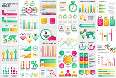 Infographics Template business collection data design development document element icon illustration infographic internet isometric landing layout minimal modern modern landing tools vector visualization