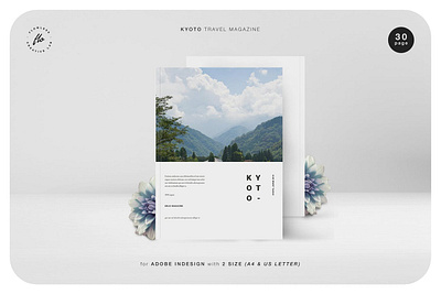 Kyoto Travel Magazine annual report brochure business catalog catalog clean editioral fashion lifestyle lookbook magazine minimal minimalist modern photography portfolio print printable professional template travel