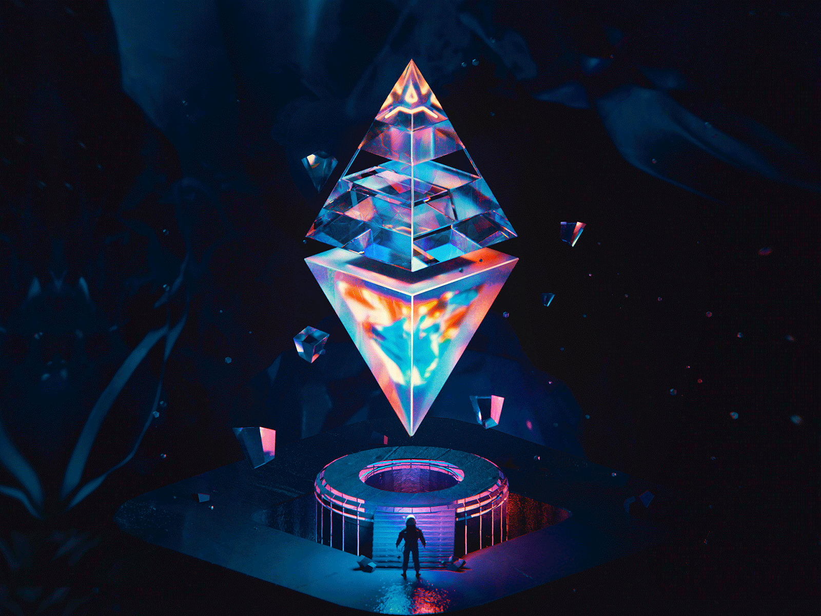 ETH100-003 adventure blender diamond discover ethereum explore gem illustration nft nfts wantline