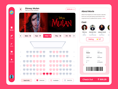Ticket-Booking Portal adobexd app design ticketbooking ui uitrends userinterface websitedesign