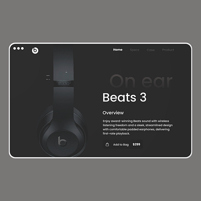 Earphone website landing page adobexd animation branding business design dribble figma graphic design illustration interface landing page logo ui uidesign uiux userinterface vector