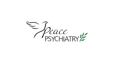 Peace Psychiatry art branding design flat graphic design illustration logo minimal typography ui ux vector