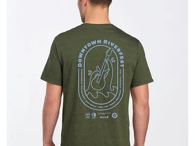 Downtown Riverfest volunteer T Shirt branding design festival illustration merch music shirt tee tshirt vector volunteer