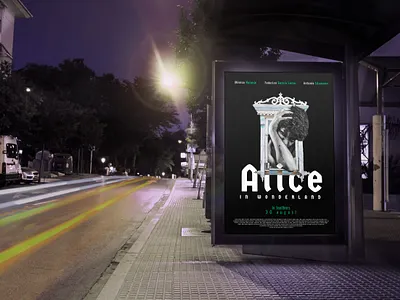 The new Alice alice in wonderland cinema poster future mockup photoshop poster poster design road