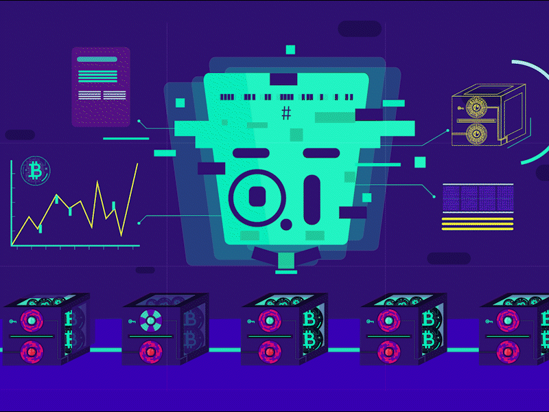 Blockchain shot 2d animation bitcoin crypto design explain flat illustration motion motion graphics shot