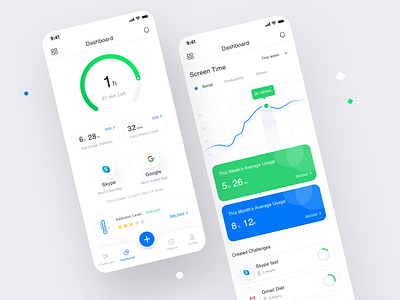 App Usage Tracker App Design app design clean design mobile app tracker productive productivity time tracker top designer tracker ui ui design ui trend ux ux design