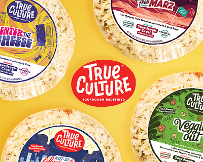 True Culture Pizza branding frozen packaging frozen pizza illustration lettering packaging pizza pizza packaging portugal sourdough