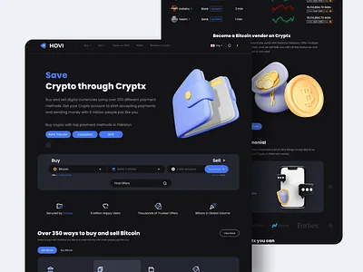 Crypto Marketplace Landing page crypto landing page figma illustration marketplace landing page uiux