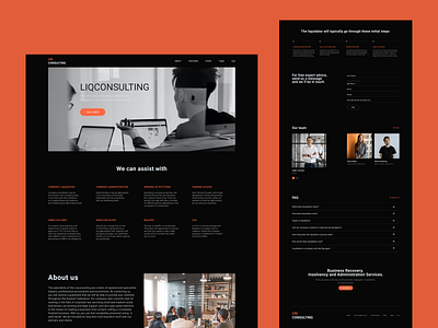 Liqconsulting Landing page business concept design landing page ui user experience user interface ux web design work