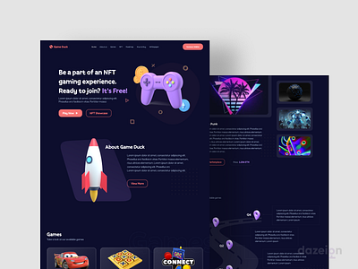 NFT Gaming Website - (Web UI Design) art crypto art dazeign design design website illustration inspiration logo marketplace nft nft collection nft gaming ui uiux ux vector website