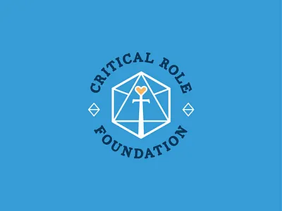 Critical Role Foundation Branding Logo branding cap charity critical role d20 dd design dnd enamel pin foundation graphic design hat heart illustrator jean jacket logo photoshop shirt sward t shirt