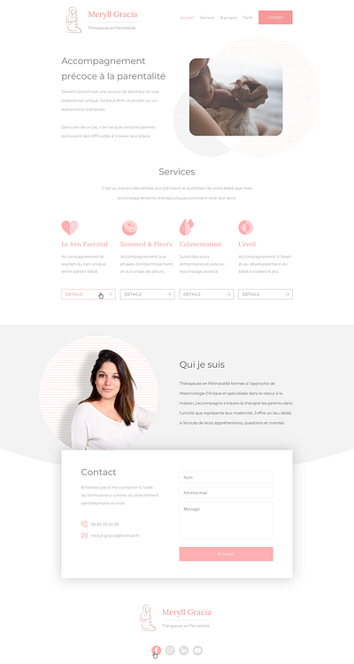 Parent Site baby branding design grey home page illustration maternity mobile modal newborn parents pink princing soft texture typography ui ux vector website