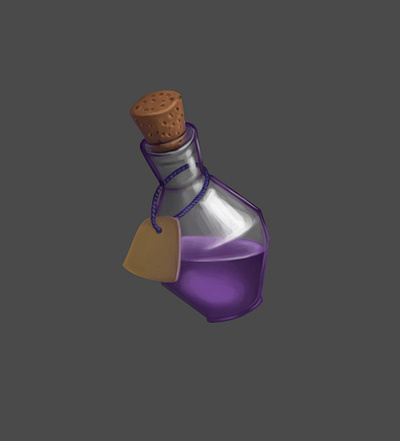 Game icon - Bottle with potion 2d art bottleicon cg design game icon illustration potion