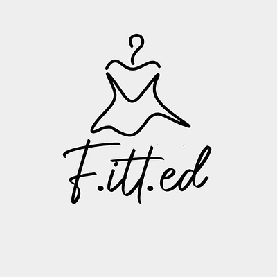 Fitted clothes logo abstract brand brand identity clothes design flat graphic design identity illustration logo logotype mark modern typography