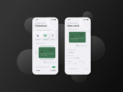 002 _ DAY 2 _ CREDIT CARD CHECKOUT _ 100 DAYS OF UX.UI app branding card checkout credit card design digital graphic graphic design graphics icon illustration logo mobile neomorphism product design ui vector web