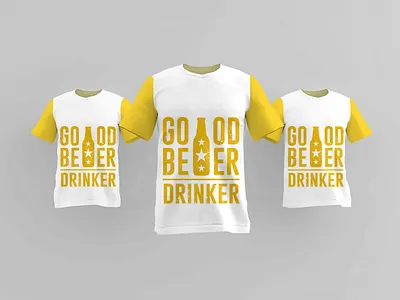 Beer Drinker T-shirt Mockup 3d animation beer branding design drinker free graphic design illustration latest logo mockup mockup design motion graphics premium psd psd mockup tshirt ui