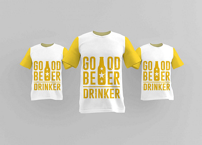 Beer Drinker T-shirt Mockup 3d animation beer branding design drinker free graphic design illustration latest logo mockup mockup design motion graphics premium psd psd mockup tshirt ui