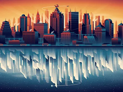 Superman: The Movie - Soundtrack Vinyl Packaging city daily planet dan kuhlken design dkng dkng studios geometric illustration metropolis mondo nathan goldman packaging record superman vector vinyl