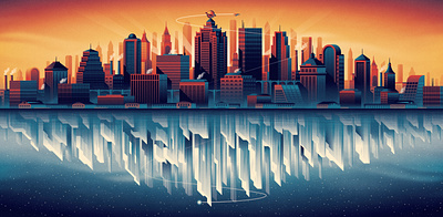 Superman: The Movie - Soundtrack Vinyl Packaging city daily planet dan kuhlken design dkng dkng studios geometric illustration metropolis mondo nathan goldman packaging record superman vector vinyl