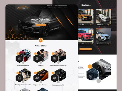 Auto Błysk - car detailing studio auto detailing automobile car car detailing car service cars poland ui ux web website