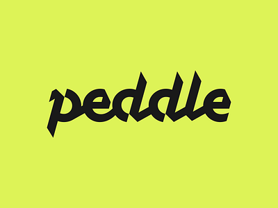 peddle app branding app design logo app logo branding bright logo color colorful branding creative typography logo marketplace logo peddle product design sharp typography ui yellow yellow logo
