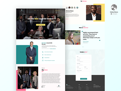 Law Firm Full Page branding design ui ux web website