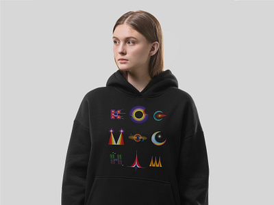 Space Hoody Black alphabet art branding clothing collaboration design graphic design hoody hr illustration illustrator merch space type vector