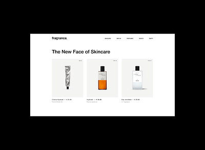 Fragrance Website Page e commerce figma fragrance helvetica main page sketch ui ui ux web website design