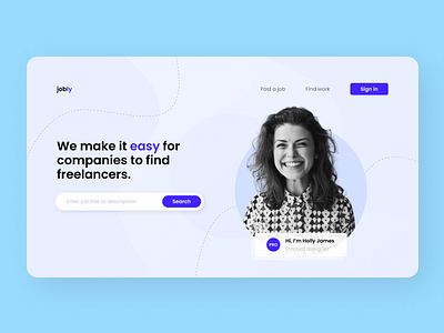 Jobly freelancer networking site branding career connect design freelancer graphic design job landing page network ui ux ux design visual design web design website